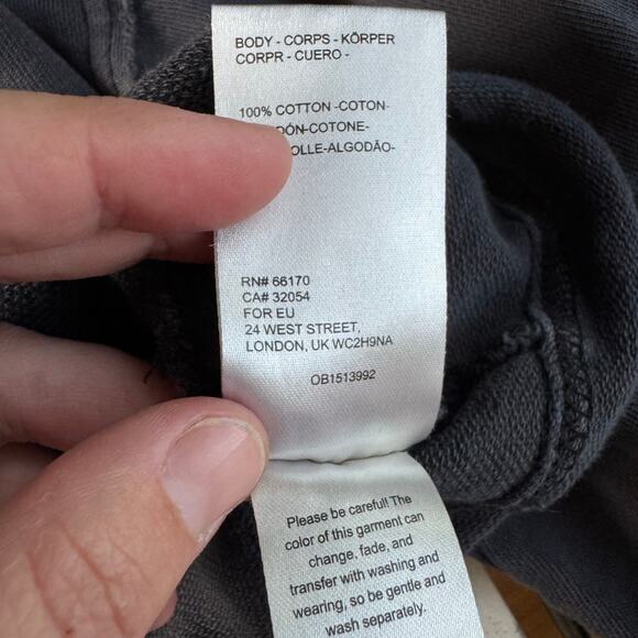 Free People Cropped Shacket L Gray Cotton Oversized Grunge Distressed Leisure - Picture 11 of 11